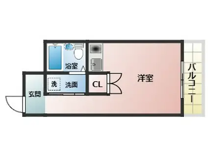 グレープ本町(ワンルーム/2階)の間取り写真