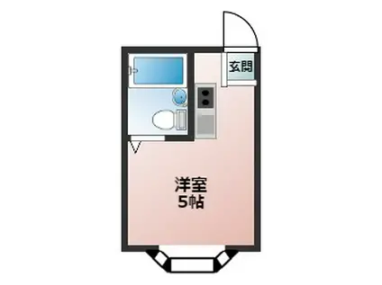 サンハイツ英(ワンルーム/2階)の間取り写真