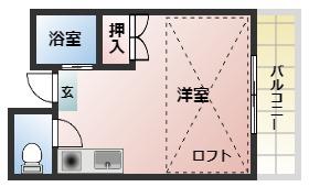 ロフトクラブ(ワンルーム/1階)の間取り写真