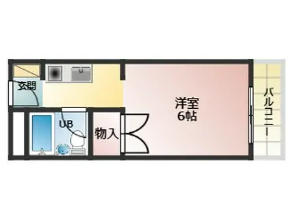 ペパーミントハウス(1K/1階)の間取り写真