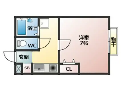 グランドオール正和(1K/3階)の間取り写真