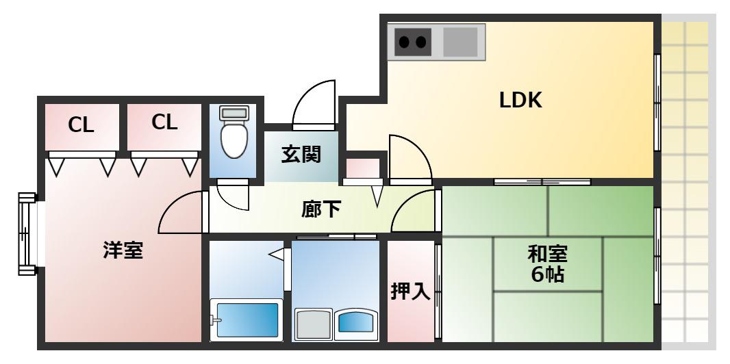 ピジョットハウス(2LDK/2階)の間取り写真