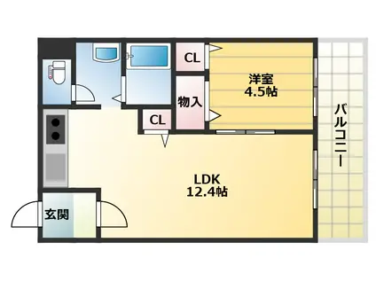 ヒーローマンション(1LDK/3階)の間取り写真