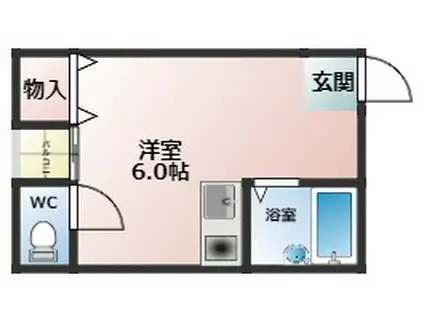 ビルシャナ上田(ワンルーム/3階)の間取り写真