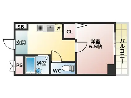 メゾン松原(1K/2階)の間取り写真