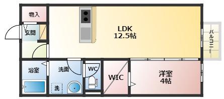 コージィーコート(1LDK/1階)の間取り写真