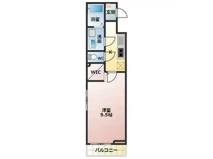 グランステージ(1K/3階)の間取り写真