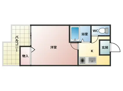 D・Hマンション(1K/5階)の間取り写真