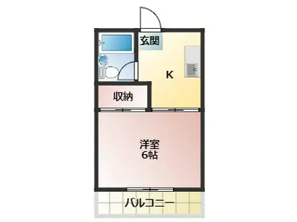 プレアール恵我之荘(1K/3階)の間取り写真