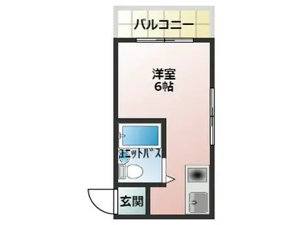 メゾン高鷲(ワンルーム/3階)の間取り写真