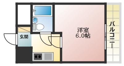 サンアベニュー葉山(1K/2階)の間取り写真