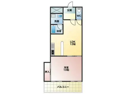 新栄プロパティー藤ヶ丘(1LDK/2階)の間取り写真