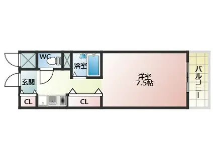 アヴァンセ21(1K/3階)の間取り写真