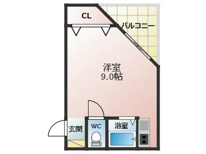フェローズ21(ワンルーム/3階)の間取り写真