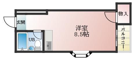 RIZEONE富田林レジデンス2(ワンルーム/2階)の間取り写真