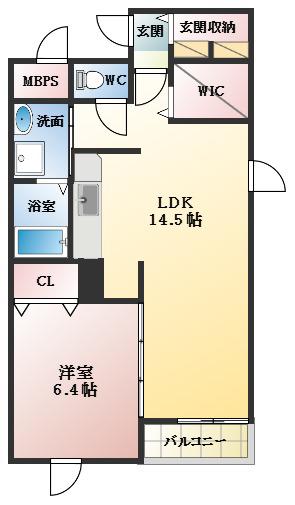 ベル グランデ(1LDK/1階)の間取り写真
