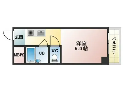 SENSE松原(1LK/1階)の間取り写真