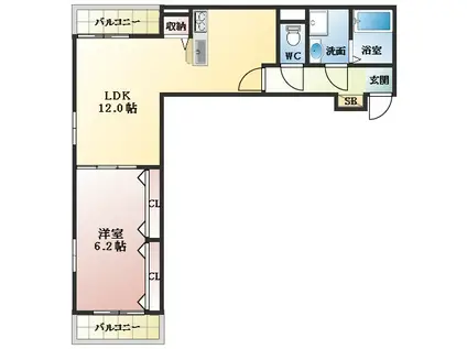 スペチアーレ クアットロ(1LDK/2階)の間取り写真