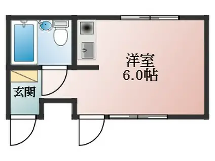 阪本ビル(ワンルーム/3階)の間取り写真