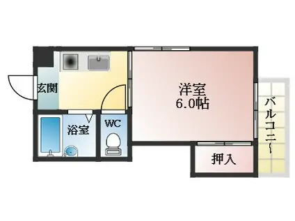 ロイヤルシャトー藤井寺1(1K/4階)の間取り写真