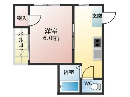 ロイヤルシャトー藤井寺1(1K/1階)の間取り写真