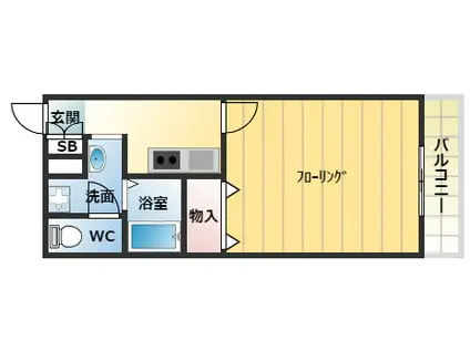 アンプルールフェールREALIFEⅡ(1K/2階)の間取り写真