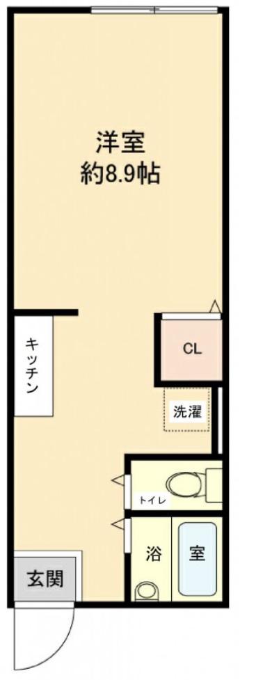 シティハイムヒロ(1K/2階)の間取り写真