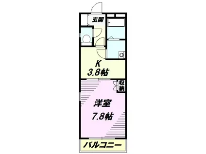 LUCE(1K/1階)の間取り写真