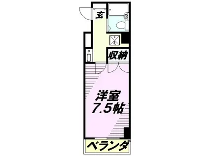 ことぶき壱番館(1K/6階)の間取り写真