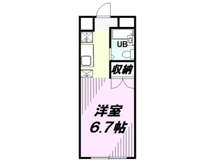 エステートピア恵(ワンルーム/1階)の間取り写真