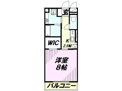 エスタシア光(1K/2階)の間取り写真