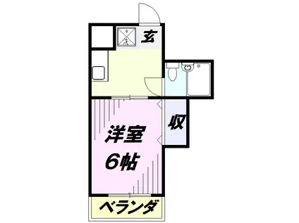 エスメラルダ(1K/1階)の間取り写真