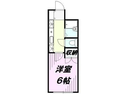 サンビュウコーポ(1K/2階)の間取り写真