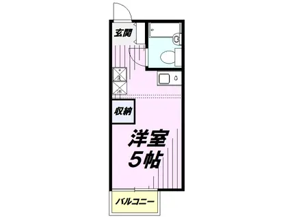 メゾンけやき(ワンルーム/1階)の間取り写真