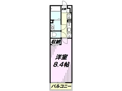 リブリ・所沢上安松(1K/3階)の間取り写真