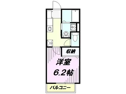 オーキッド(1K/2階)の間取り写真