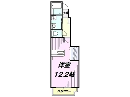 ル シエル(ワンルーム/1階)の間取り写真