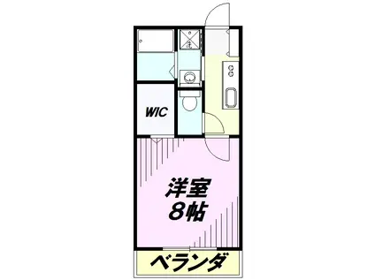 ランプロス緑町(1K/2階)の間取り写真