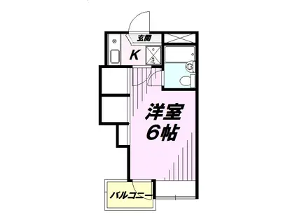 アルファ所沢(1K/1階)の間取り写真
