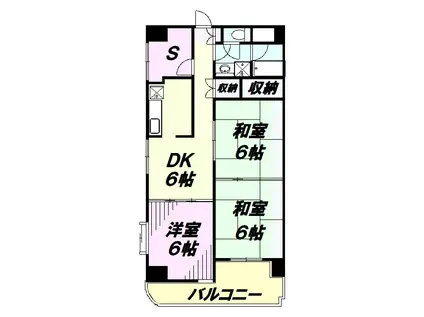 セントラルビレッジ(3SDK/3階)の間取り写真