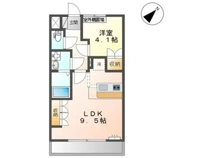 グランドスラム(1LDK/1階)の間取り写真