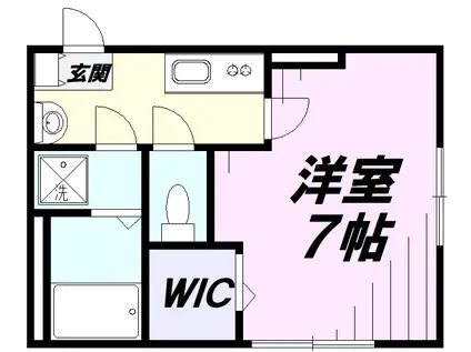 アンビエンテ西所沢(1K/1階)の間取り写真