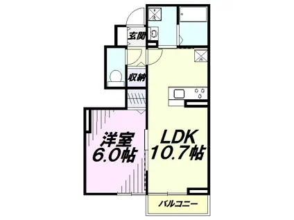 匠乃館 F(1LDK/1階)の間取り写真