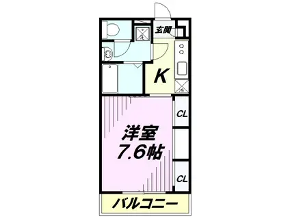 リブリ・ACEⅡ(1K/3階)の間取り写真