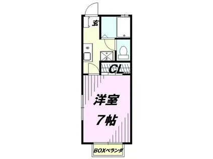 マリアージュNAGANUMA(1K/1階)の間取り写真