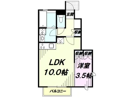 日高市高萩279計画(1LDK/1階)の間取り写真
