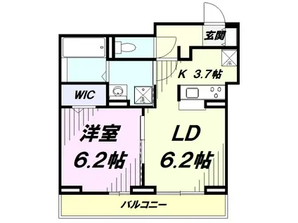 ウィングランデ(1LDK/2階)の間取り写真