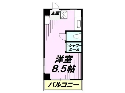 マースコーポ所沢(ワンルーム/2階)の間取り写真