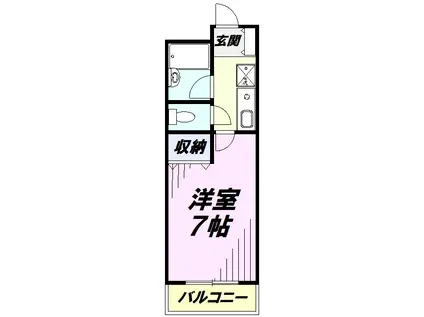 NSマンション(1K/1階)の間取り写真