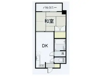 新狭山ペガサスビル(1DK/6階)の間取り写真